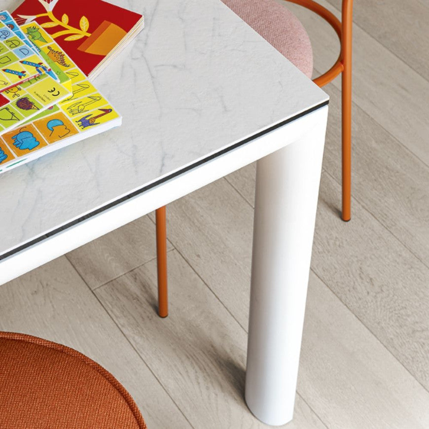 Abitarearreda Tavolo Dorian rettangolare allungabile con struttura in metallo Connubia | Il mio negozio