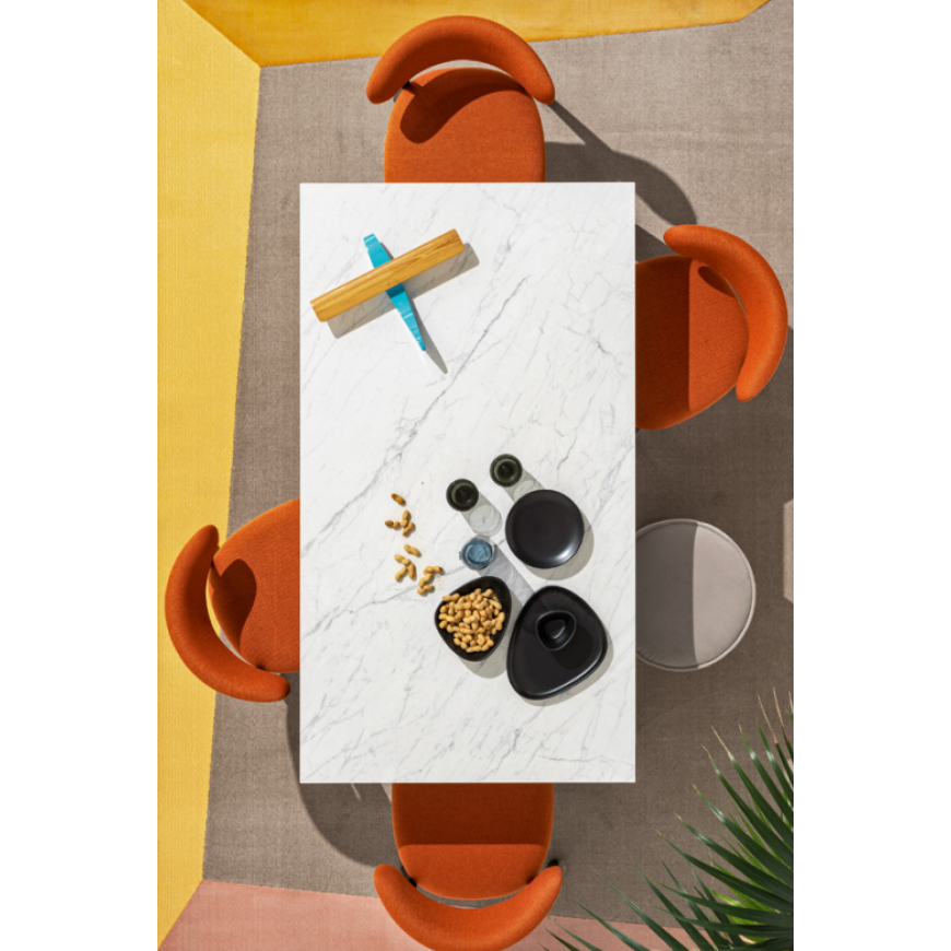 Abitarearreda Tavolo Dorian rettangolare allungabile con struttura in metallo Connubia | Il mio negozio