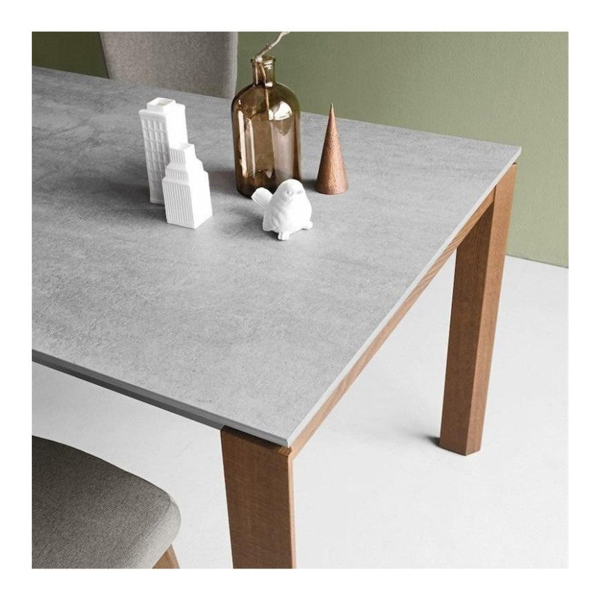 Abitarearreda Tavolo Eminence rettangolare allungabile con gambe legno Connubia | Il mio negozio