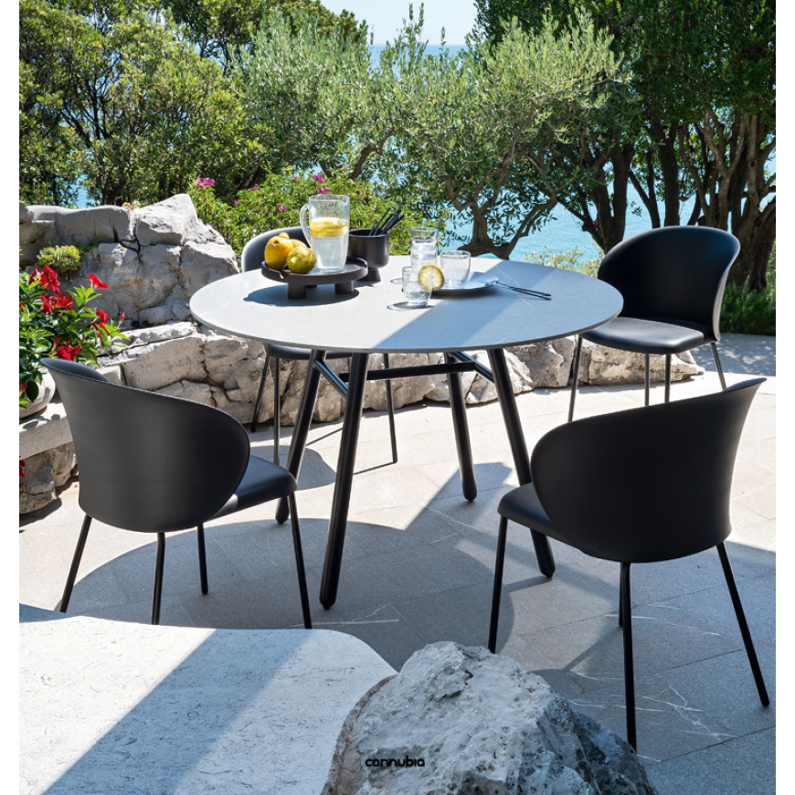 Abitarearreda Tavolo YO! rotondo fisso outdoor di Connubia | Il mio negozio