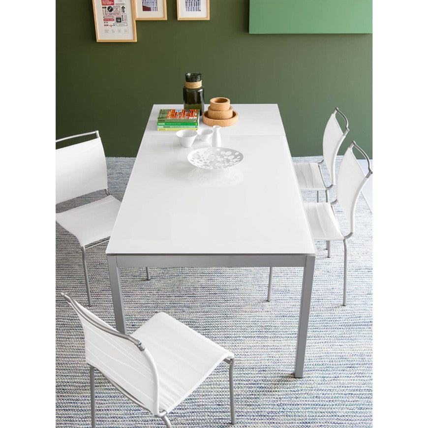 Abitarearreda Tavolo Snap rettangolare allungabile con gambe in metallo Connubia | Il mio negozio