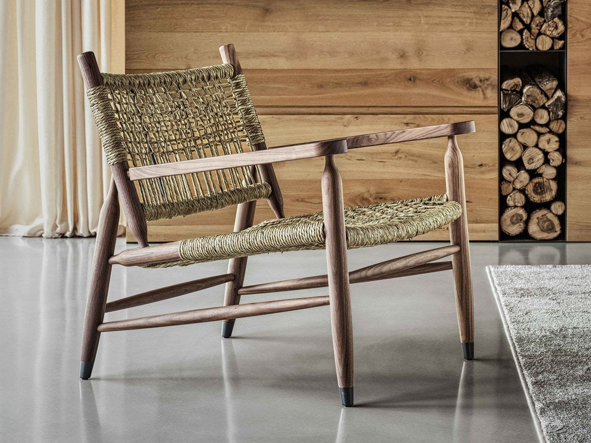 Flexform Tessa Poltrona - Noce Canaletto / Brunito / Cuscini Ebe 1161 | Il mio negozio