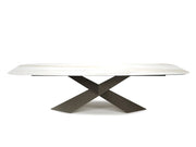 Cattelan Italia Tyron Keramik Tavolo- 240x120 sag. KM05 Golden Calacatta / GFM11 Titanio | Il mio negozio