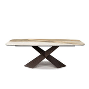 Cattelan Italia Tyron Keramik Tavolo - 240x120 sag. KM18 Borghini Calacatta / GFM18 Bronzo | Il mio negozio