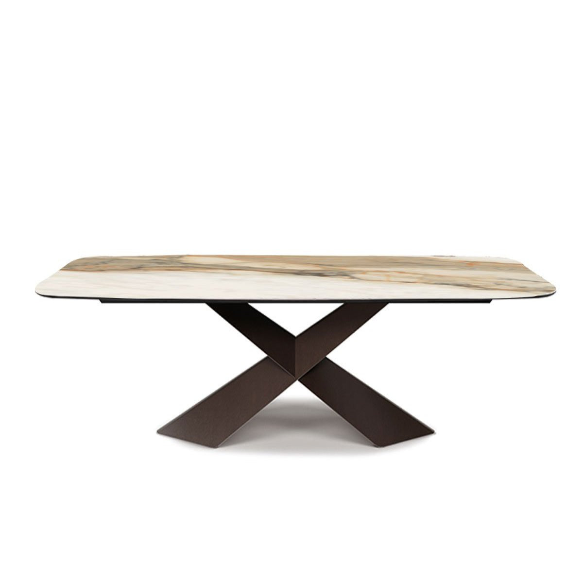 Cattelan Italia Tyron Keramik Tavolo - 240x120 sag. KM18 Borghini Calacatta / GFM18 Bronzo | Il mio negozio