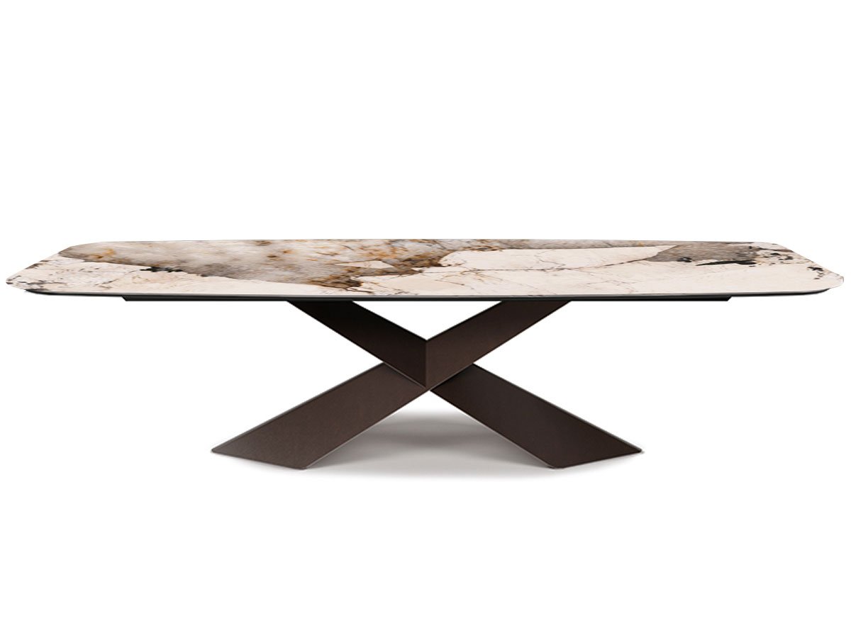 Cattelan Italia Tyron Keramik Tavolo - 200x120 sag. Corcovado / GFM18 Bronzo | Il mio negozio