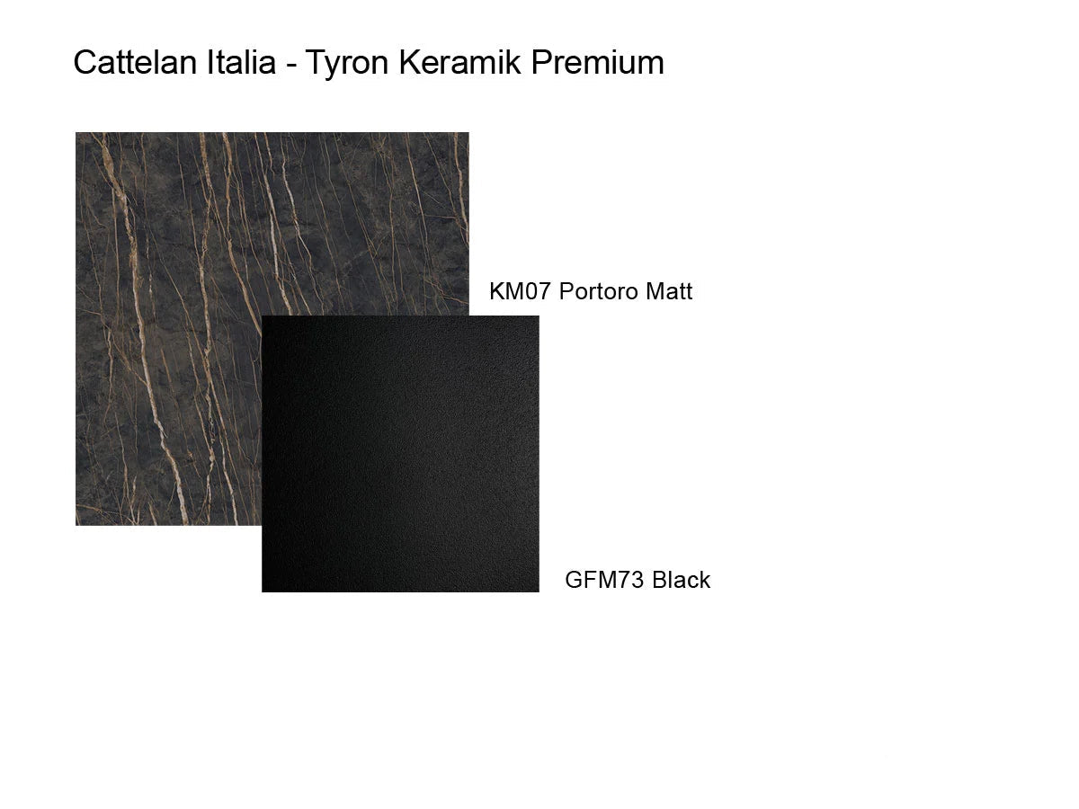Cattelan Italia Tyron Keramik Premium Tavolo - 240x120 Portoro Opaco / GFM73 Nero | Il mio negozio