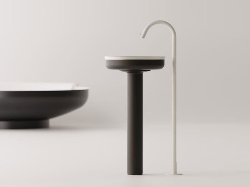 Agape Undici Inox Lavabo a Colonna