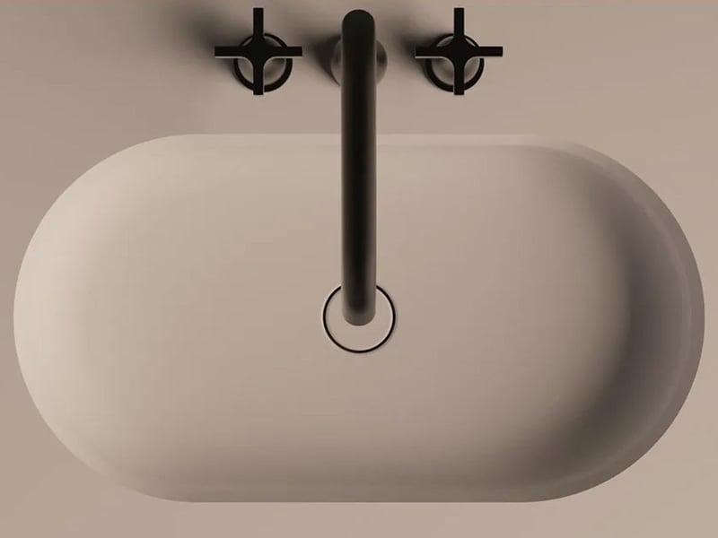 Agape Undici Lavabo Ovale da Incasso