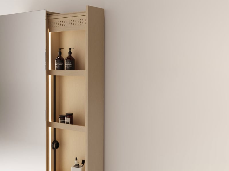 Agape Voilà Specchio Contenitore a Scorrimento