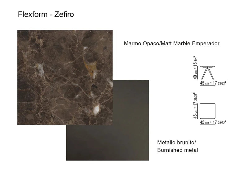 Flexform Zefiro Tavolino - Emperador Opaco / Brunito | Il mio negozio